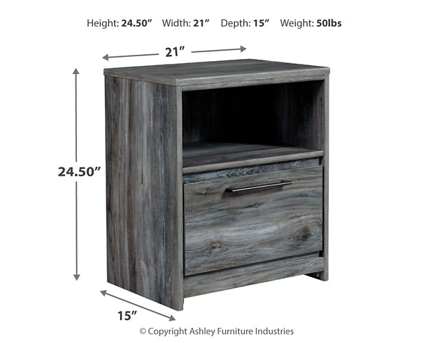 Baystorm Twin Panel Bed with Mirrored Dresser and Nightstand