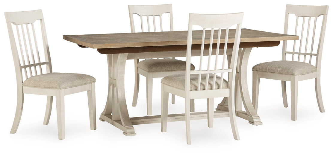 Shaybrock Dining Table and 4 Chairs with Storage