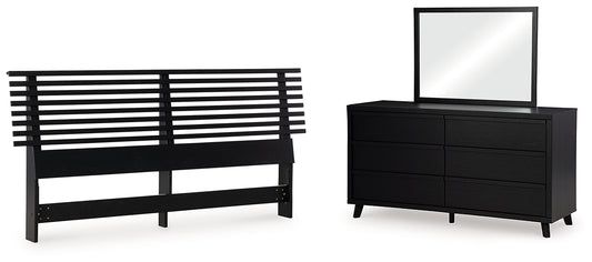 Danziar King Slat Headboard, Dresser and Mirror