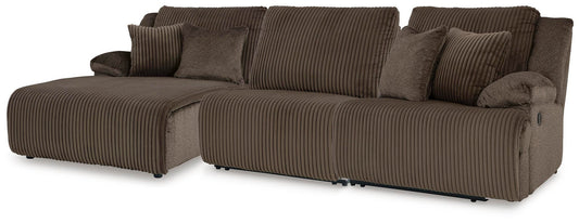 Top Tier 3-Piece Reclining Sofa Chaise Sectional
