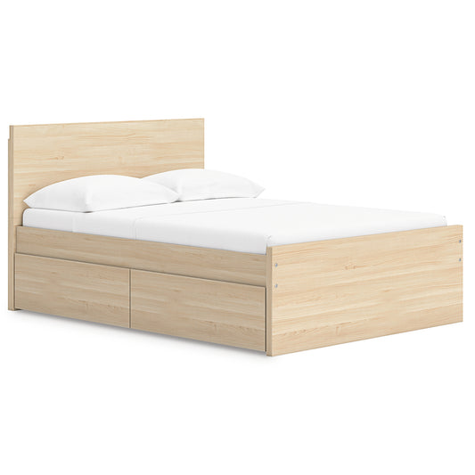 Onita Full Panel Platform Bed with 1 Side Storage