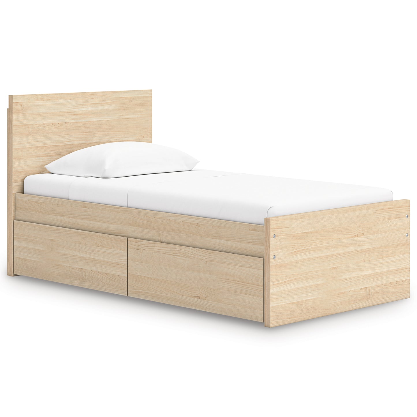 Onita Twin Panel Platform Bed with 1 Side Storage