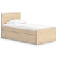 Onita Twin Panel Platform Bed with 1 Side Storage