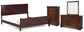 Alisdair  Sleigh Bed With Mirrored Dresser And Chest