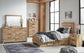 Hyanna Twin Panel Bed with 2 Side Storage, Dresser, Mirror, Chest and Nightstand
