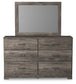 Ralinksi Full Panel Bed with Mirrored Dresser and Chest