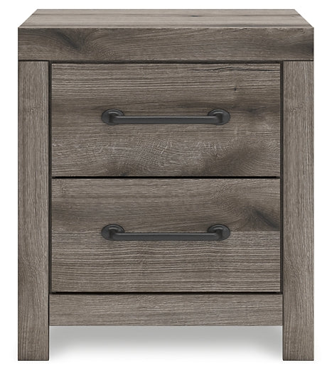 Graystorm Full Panel Bed with Mirrored Dresser, Chest and Nightstand