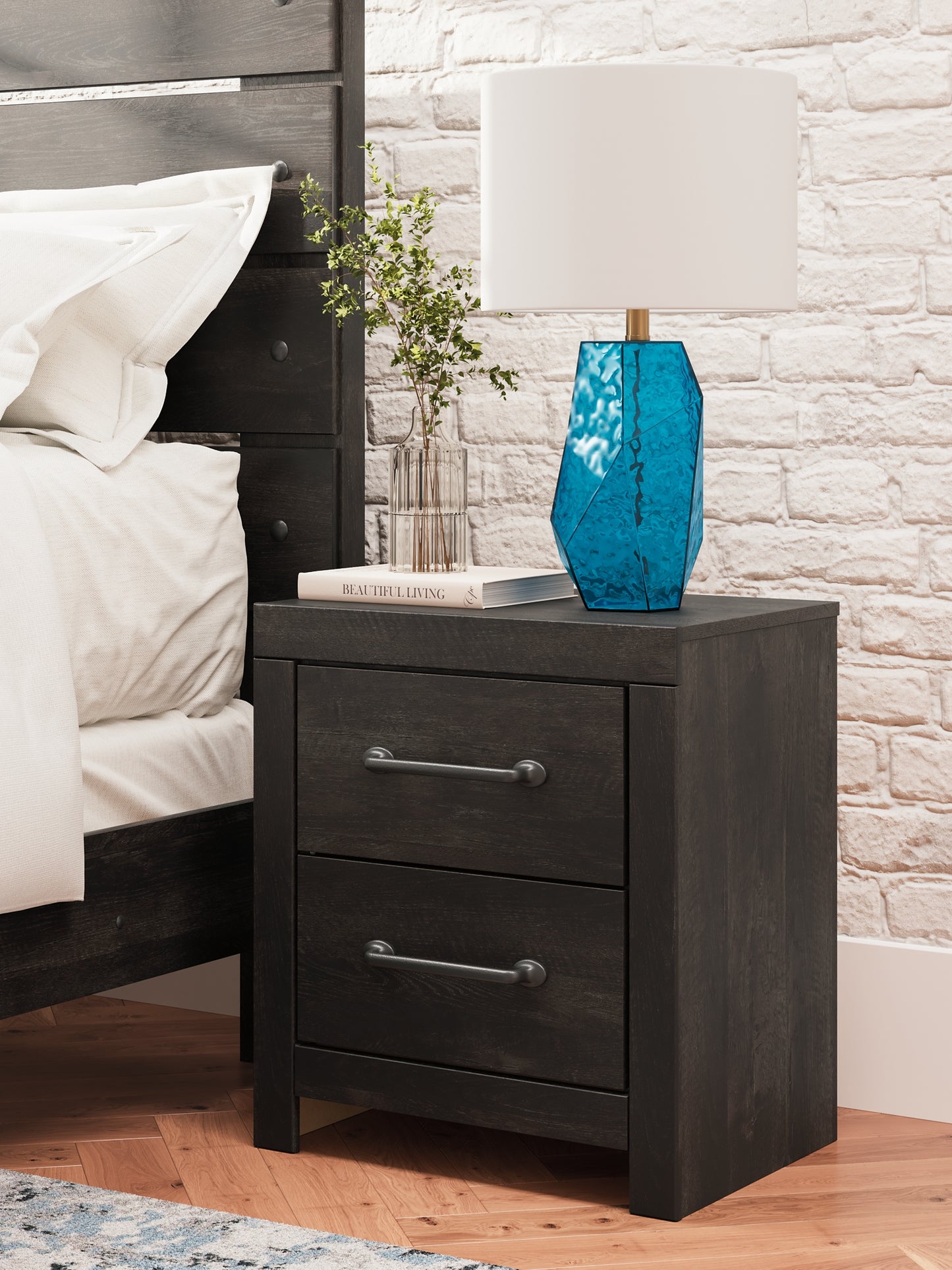 Hollivern Full Panel Bed with Storage with Mirrored Dresser, Chest and Nightstand