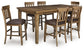 Urbinforte Counter Height Dining Table and 6 Barstools