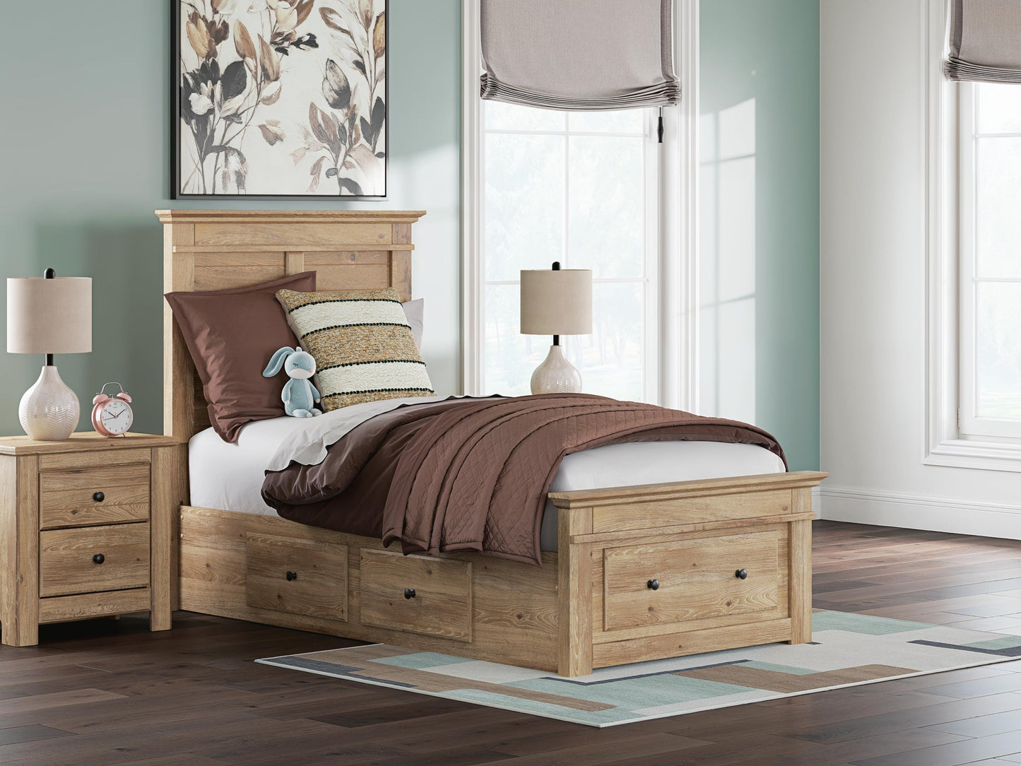 Makidern Twin Panel Storage Bed