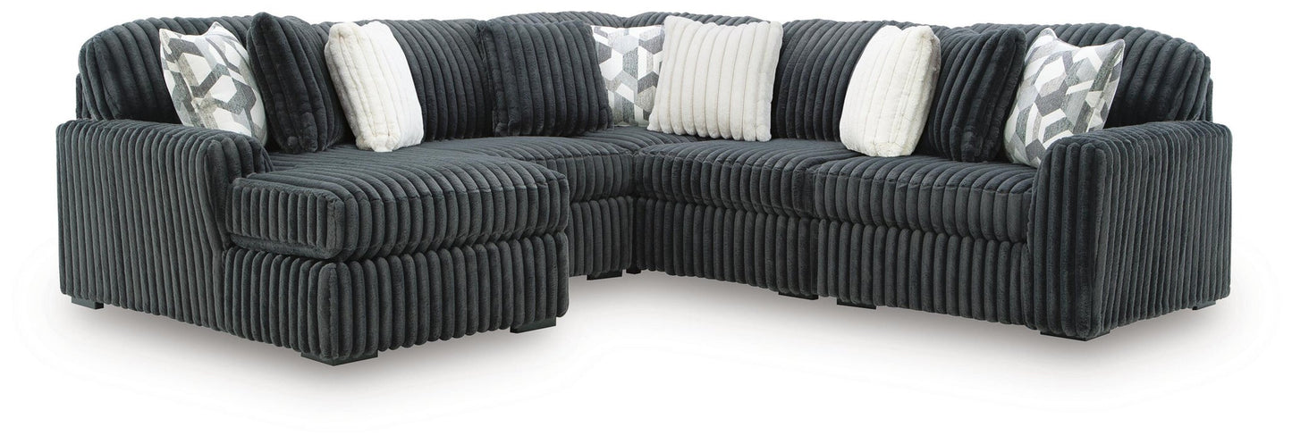Midnight-Madness 5-Piece Sectional with Chaise